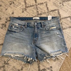 Abercrombie boyfriend jean shorts